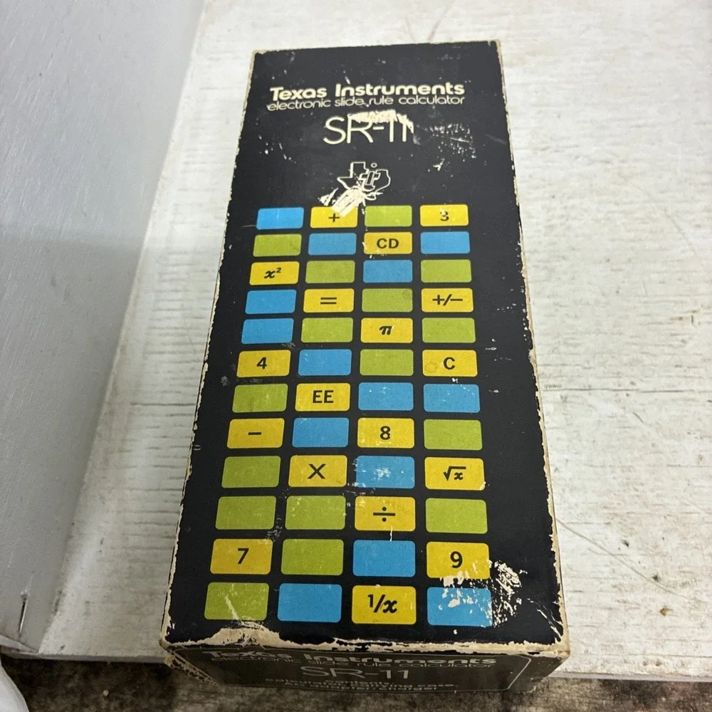 TEXAS INSTRUMENTS SR- 11 CALCULATOR CASE CHARGER BOX -FOR PARTS REPAIRS